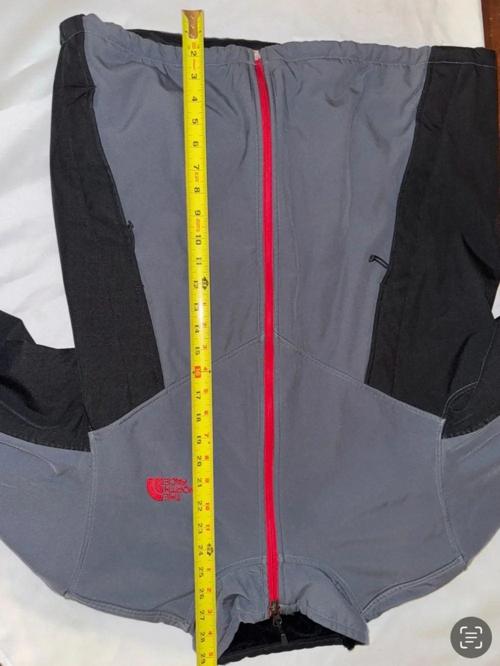 North Face Jacket Mens Large Gray Softshell Full Zip Outdoor Fleece Lined